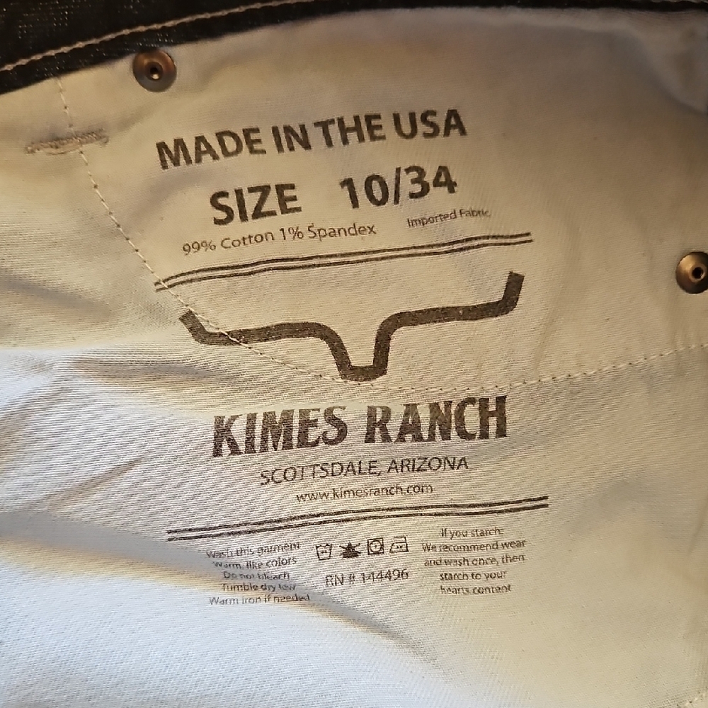 Kimes Ranch Dark Blue Flare Jeans - Picture 3 of 5